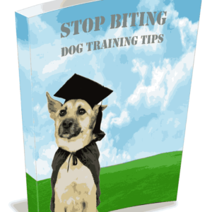 Cover of 'Stop Biting,' a dog training book offering solutions for addressing and correcting biting behavior in dogs