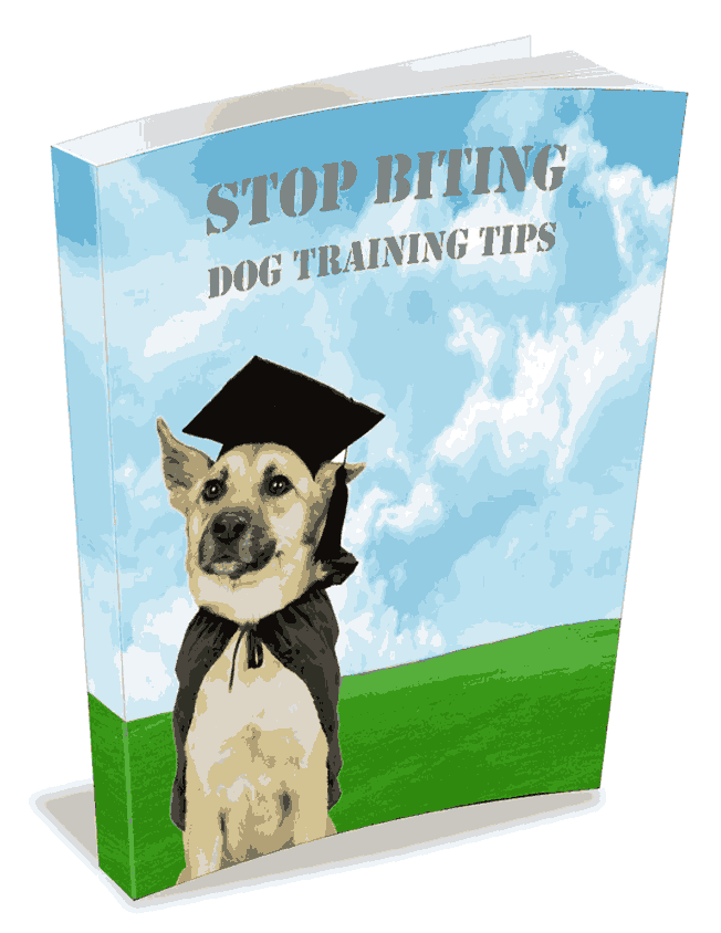 Cover of 'Stop Biting,' a dog training book offering solutions for addressing and correcting biting behavior in dogs